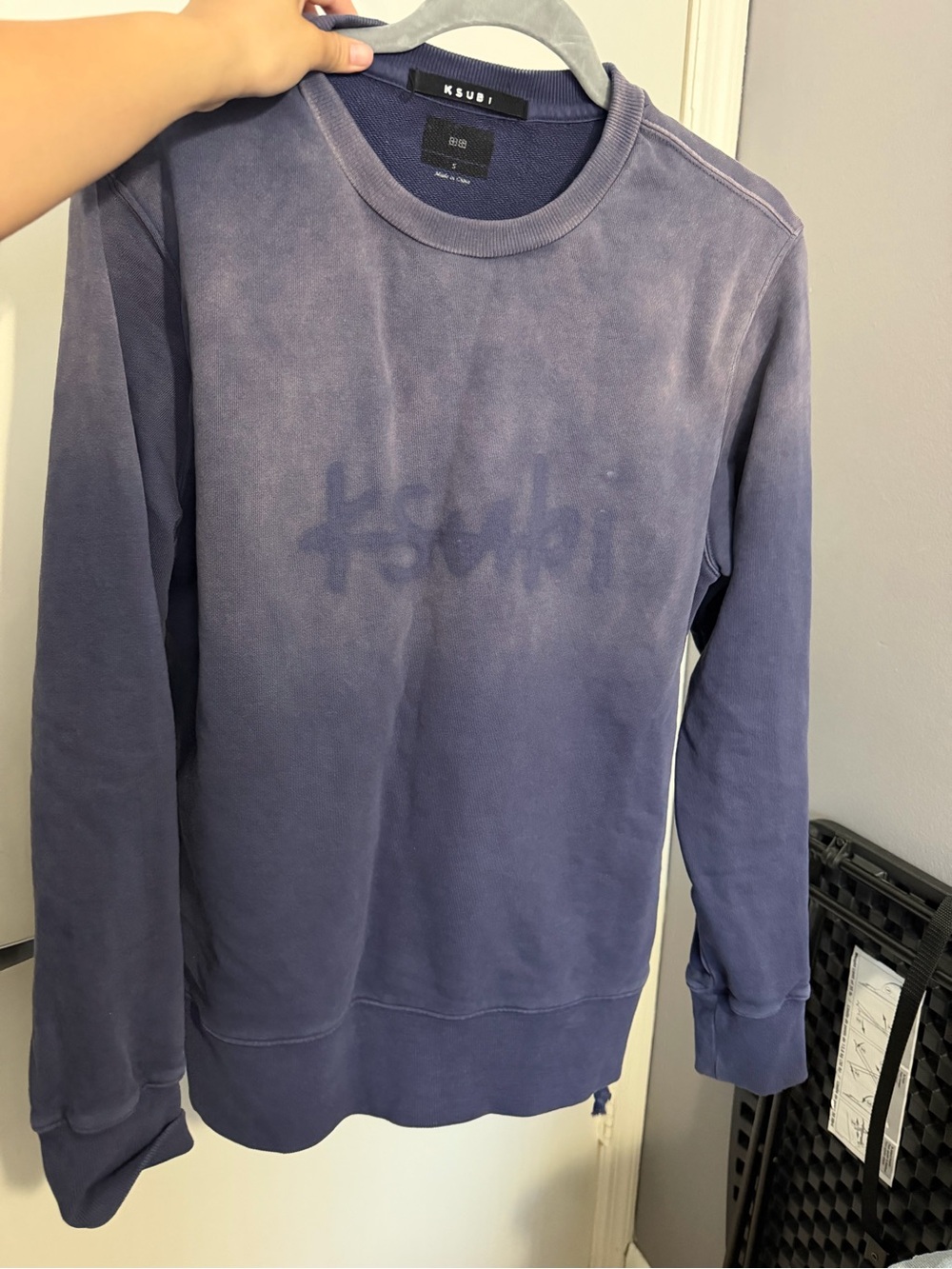 Ksubi Faded Indigo Crewneck Sweatshirt